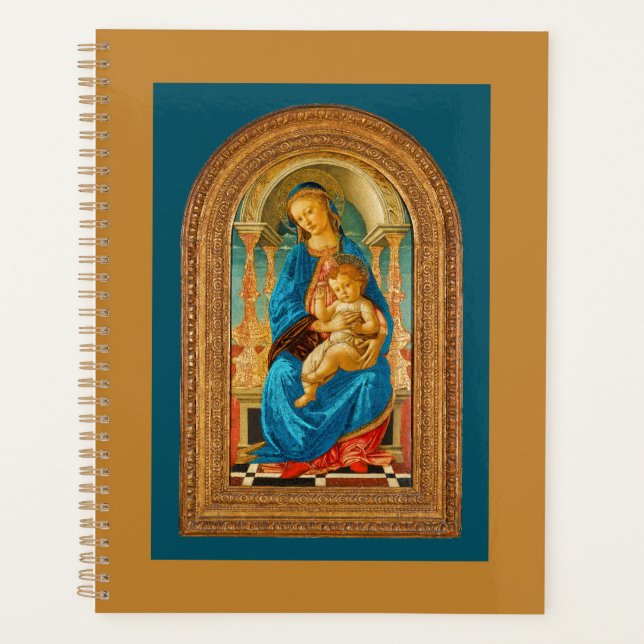 Botticelli (1445-1510) Madonna & Child Enthroned  Planner (Front)