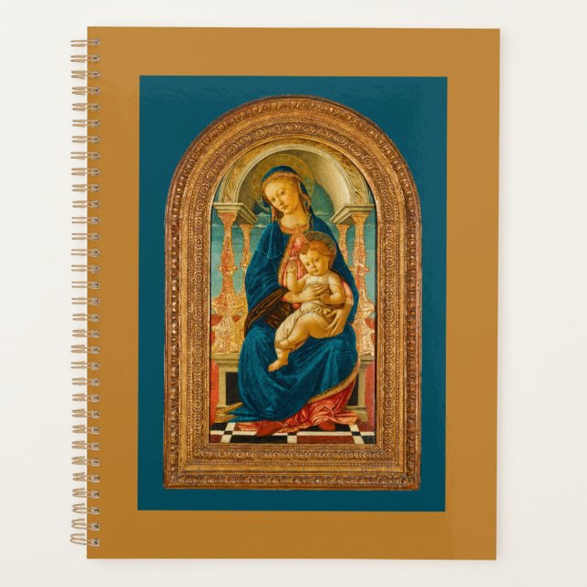 Botticelli (1445-1510) Madonna & Child Enthroned  Planner (Front)