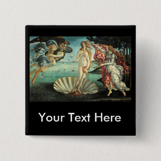 Botticelli - Birth of Venus 15 Cm Square Badge