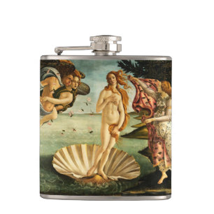 Botticelli Birth Of Venus Renaissance Art Painting Hip Flask