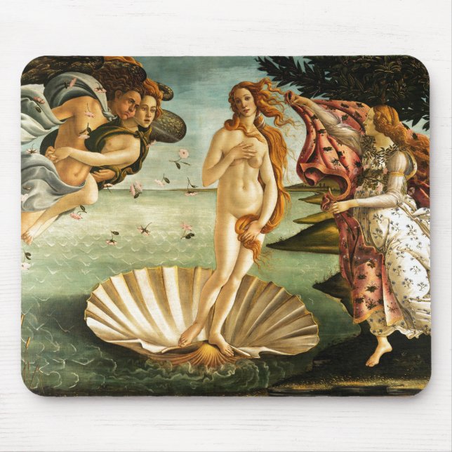 Botticelli Birth Of Venus Renaissance Art Painting Mouse Mat (Front)