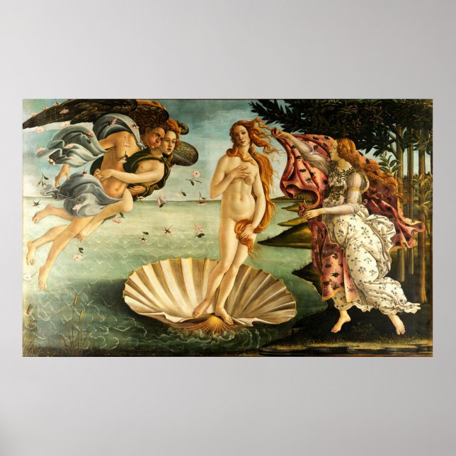 Botticelli Birth Of Venus Renaissance Art Painting Poster (Front)