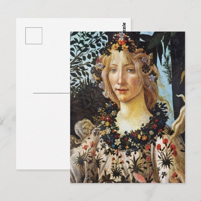  Botticelli Flora Goddess of Spring Floral Art Postcard (Front/Back)