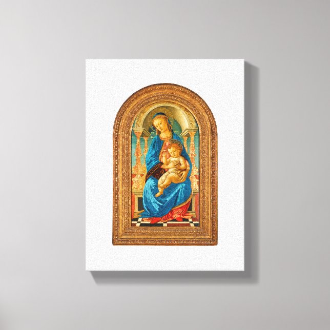 Botticelli Madonna and Child Enthroned Canvas Print (Front)