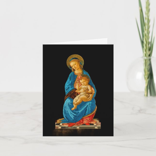 Botticelli Madonna and Child Enthroned Card (Front)