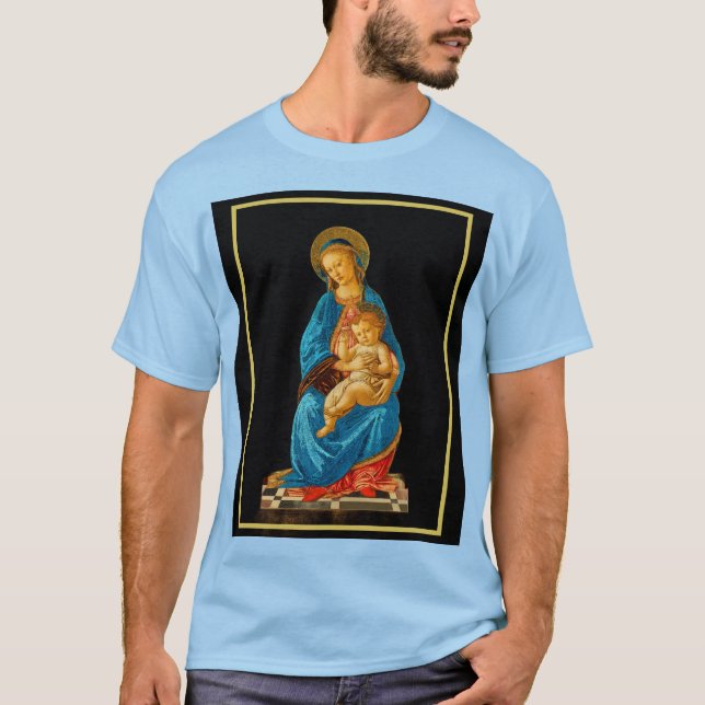 Botticelli Madonna and Child Enthroned T-Shirt (Front)
