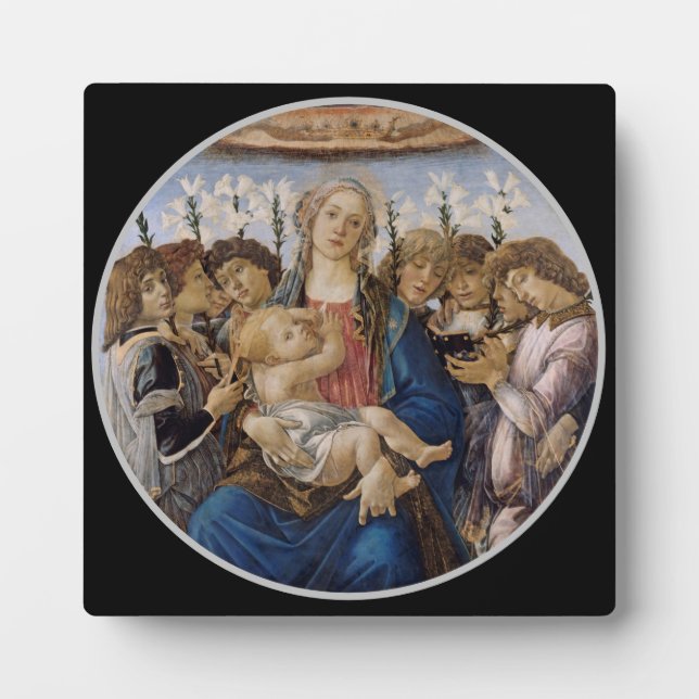 Botticelli Mary Jesus and singing Angels Plaque (Front)