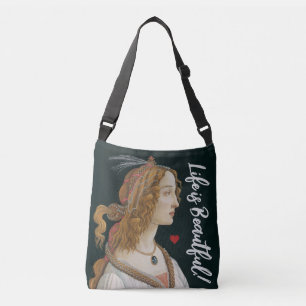 Botticelli Nymph Portrait Painting Art Crossbody Bag