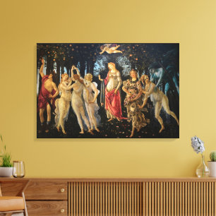 Botticelli Primavera Renaissance Floral Goddess Canvas Print