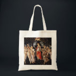 Botticelli Primavera Tote Bag<br><div class="desc">Botticelli Primavera tote bag. Oil painting on panel from 1482. Sandro Botticelli was one of the great artist of the early Renaissance famous for his lush figures and vibrant use of colour. Primavera is one of his most famous and beloved paintings featuring the embodiment of spring surrounded by nymphs, cherubs...</div>