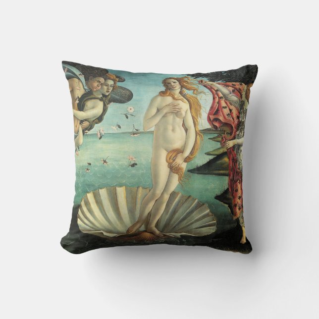 Botticelli Renaissance Painting Cushion (Front)