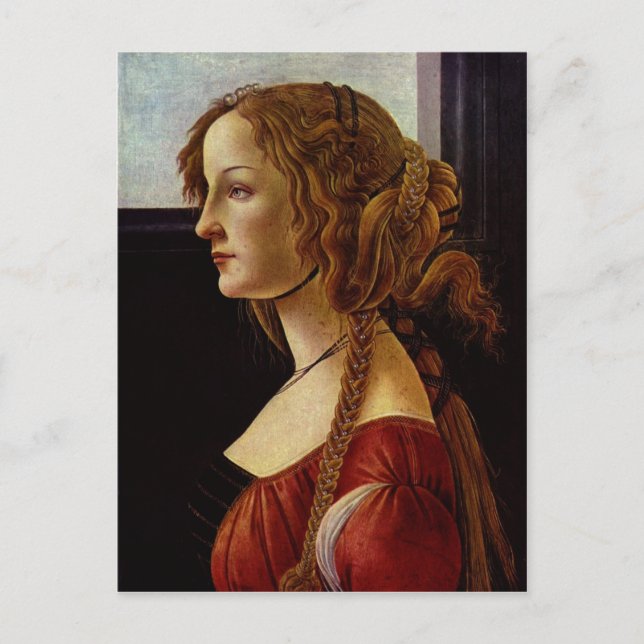 Botticelli, Sandro Portr?t der Simonetta Vespucci  Postcard (Front)