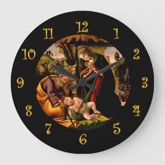 Botticelli ~ The Adoration of the Christ Child ~ Large Clock