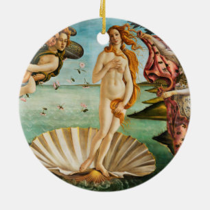 BOTTICELLI - The birth of Venus 1483 Ceramic Tree Decoration