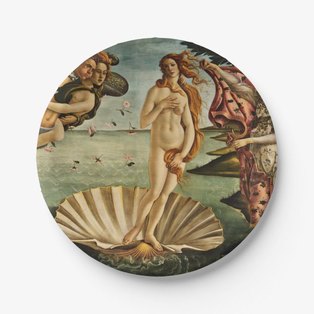 Botticelli - The Birth Of Venus Paper Plate (Front)