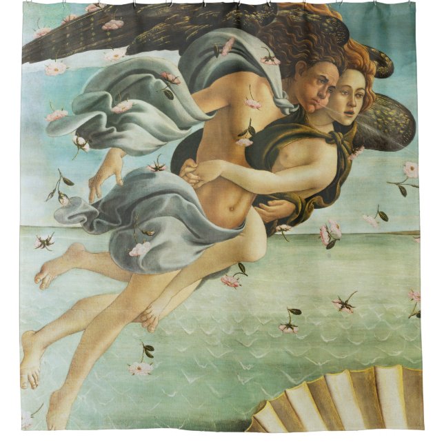 Botticelli "The Birth of Venus - Zephyr & Chloris" Shower Curtain (Front)