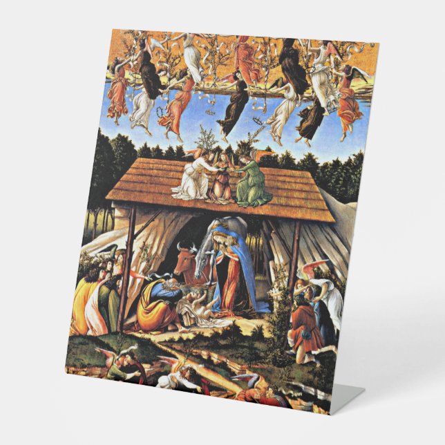 Botticelli - The Mystical Nativity Pedestal Sign (Front)