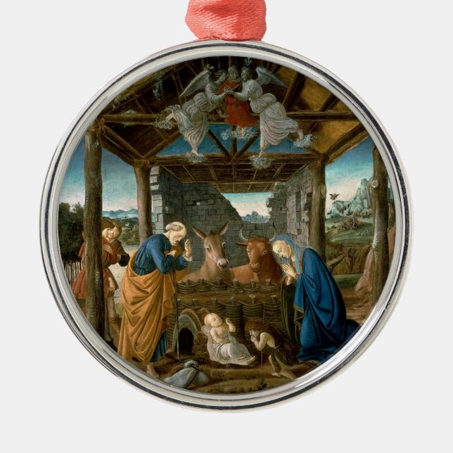 Botticelli - The Nativity, Metal Tree Decoration (Front)