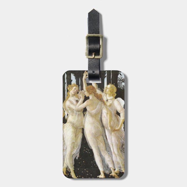 Botticelli Three Graces Renaissance Fine Art Luggage Tag (Front Vertical)