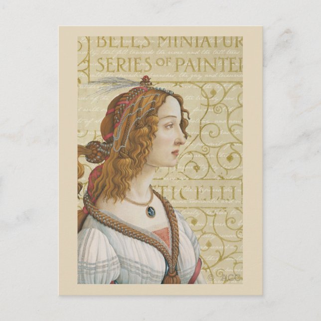 Botticelli Woman Postcard (Front)