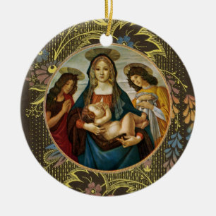 Botticelli's Madonna And Child Ceramic Tree Decoration