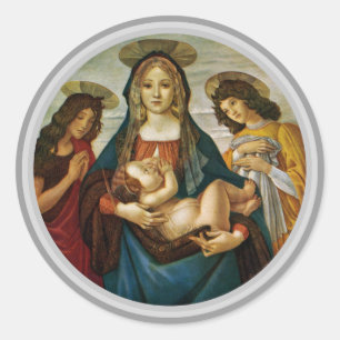 Botticelli's Madonna And Child Classic Round Sticker