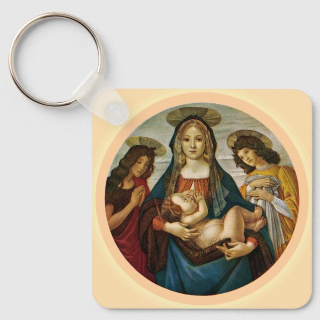 Botticelli's Madonna And Child Key Ring (Front)