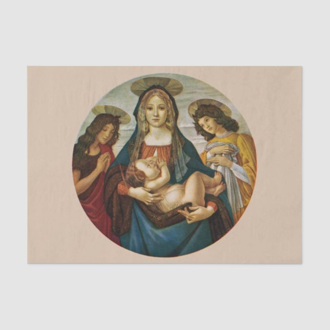 Botticelli's Madonna And Child Tissue Paper (Front)