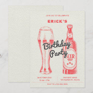 Bottle and beer Party Invitation