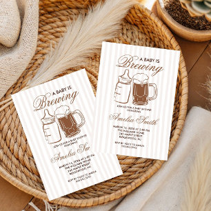 Bottle and Beers Baby Shower Cheers Invitation