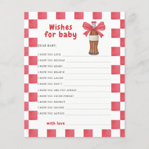 Bottle and Bow Party game wishes for baby game