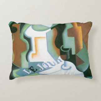 Bottle and Fruit Dish by Juan Gris, Vintage Cubism Decorative Cushion