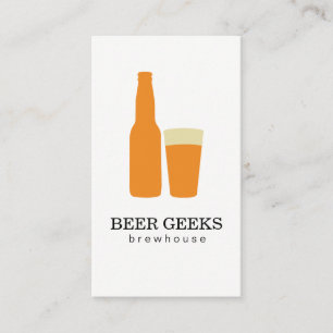 Bottle and Glass Pint Business Card