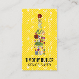 Bottle Composition   Wine Accessory Patterns Business Card