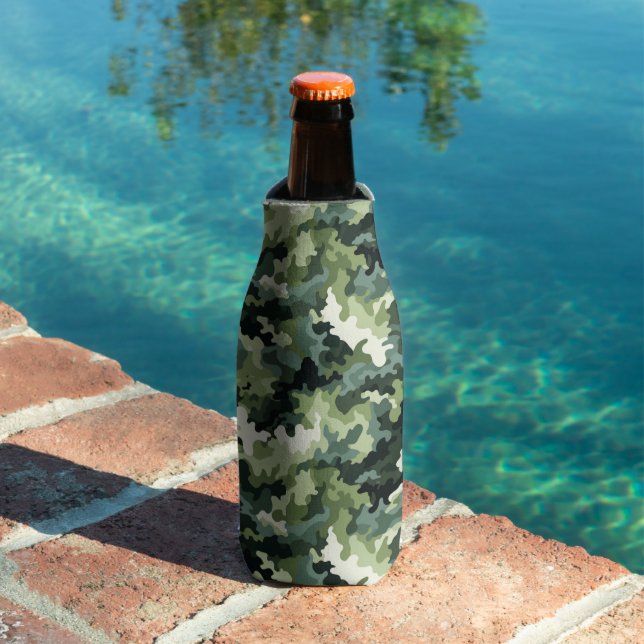 Bottle Cooler-Green Camo  Cooler (In Situ Pool)