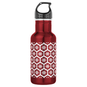 Bottle - Graphic Snowflake in White