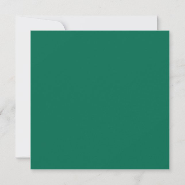 Bottle green (solid colour)  holiday card (Front)