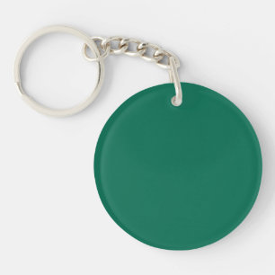 Bottle green (solid colour) key ring