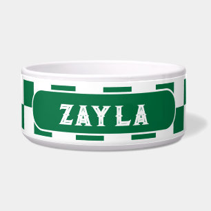 Bottle Green White Chequered Vintage Name