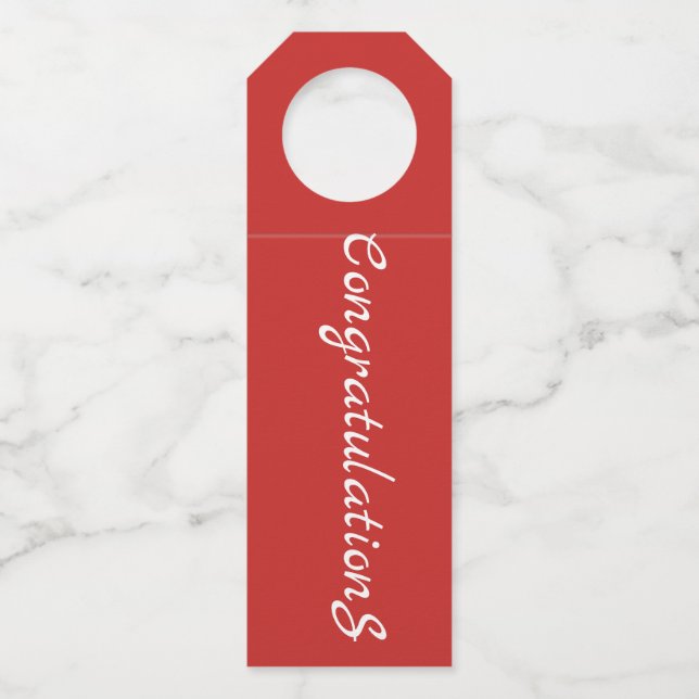 Bottle Hanger -Congratulations (Front)