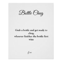 Bottle hug baby shower game