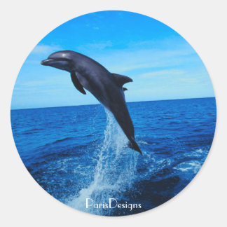 Bottle nose dolphin classic round sticker