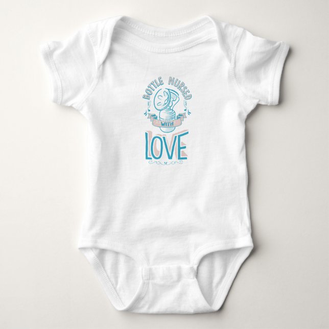 Bottle Nursed with Love Bodysuit Pink/Blue (Front)