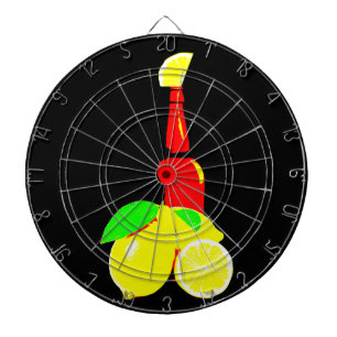 Bottle of Beer and Lemons Dartboard
