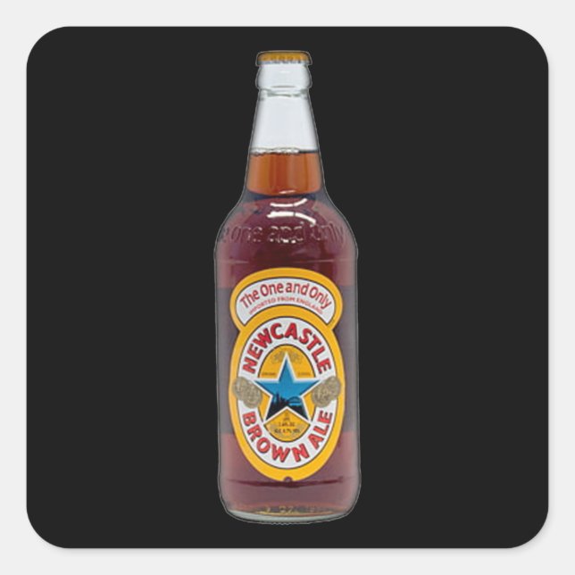 Bottle Of Brown Ale Square Sticker (Front)