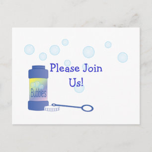 Bottle of Bubbles Invitation Postcard