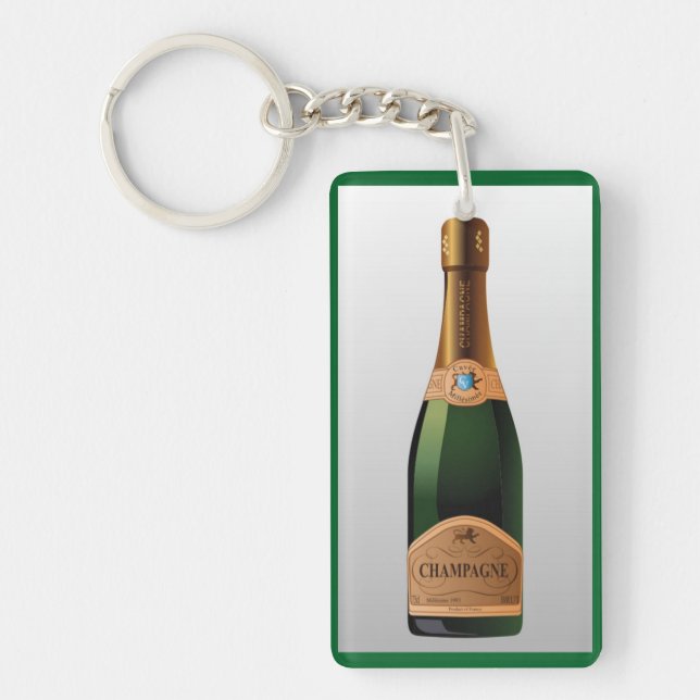 BOTTLE OF CHAMPAGNE KEY RING (Front)