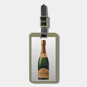 BOTTLE OF CHAMPAGNE LUGGAGE TAG