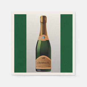 BOTTLE OF CHAMPAGNE NAPKIN