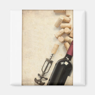 Bottle of Wine Magnet